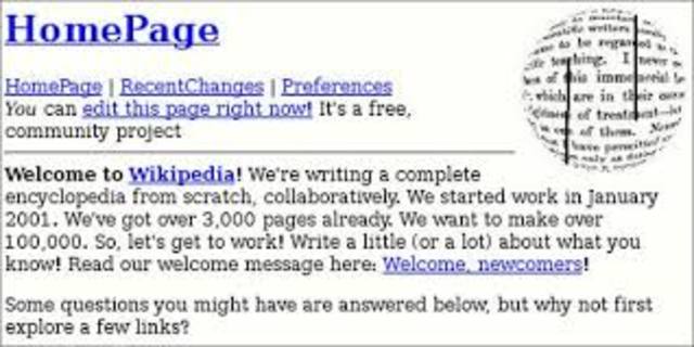 Lancement du site internet Wikipédia