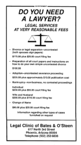 First Lawyer Advertisement