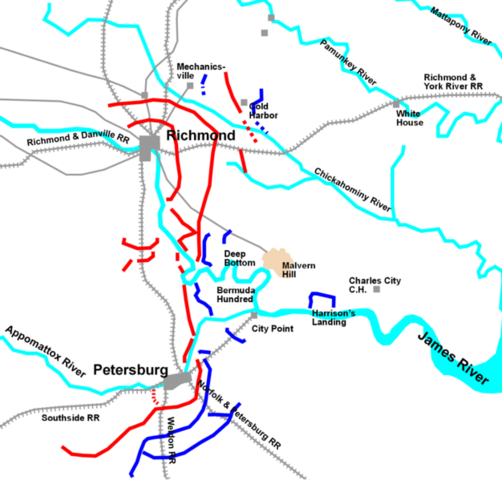 The Battle of Seven Pines:  McClellan's troops attacked near Richmond