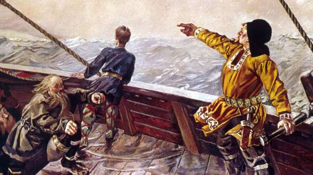 Norse seaman Leif Ericsson lands in Newfoundland, which he calls Vinland.