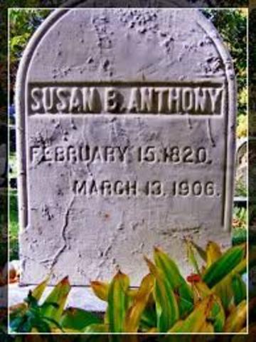 Susan B Anthony's Death
