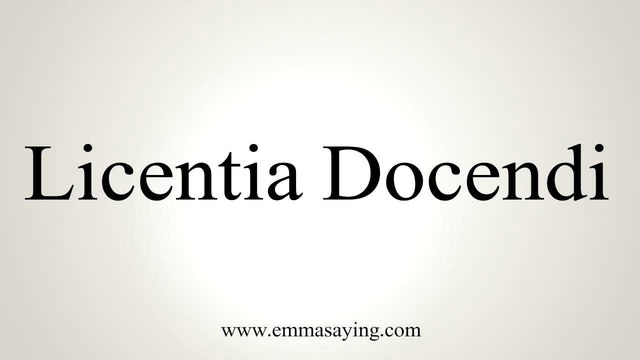 Licentia docendi