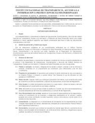 Se publica el ACUERDO mediante el cual se aprueba el Reglamento de Adquisiciones, Arrendamientos y Servicios del Instituto Federal de Acceso a la Información y Protección de Datos.