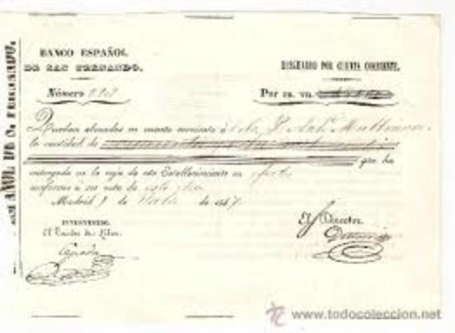 Creación Banco Español de San Fernando
