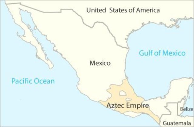 Aztekerriket går under
