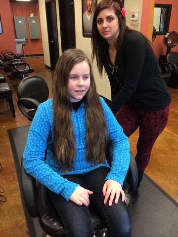 Yo corté catorce pulgadas de pelo