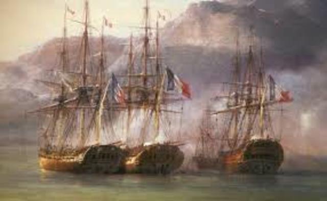 Napoleon Suffers defeat in Naval Battle