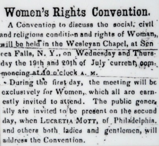 The First Women's Rights Convention