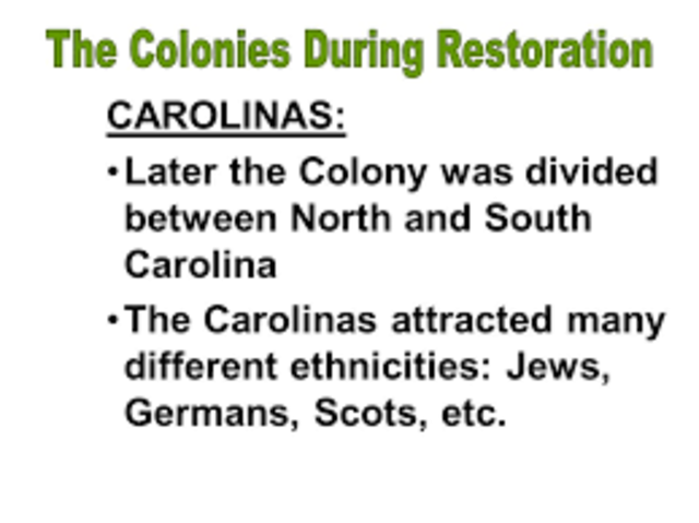 1653- Virginians Establish Carolina