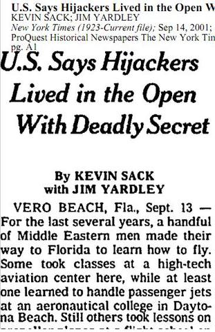 U.S. Says Hijackers Lived in the Open With Deadly Secret