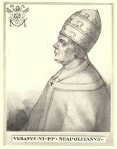 Pope of Rome Urban VI Elected
