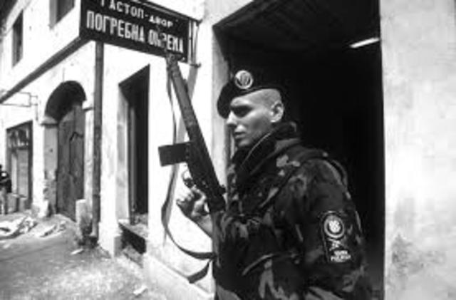 Muslim and and Croat nationalists at war with the Serbs