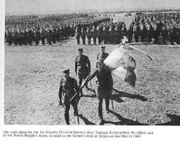 Soviet Union and Poland sign treaty accepting Soviet-Polish frontier