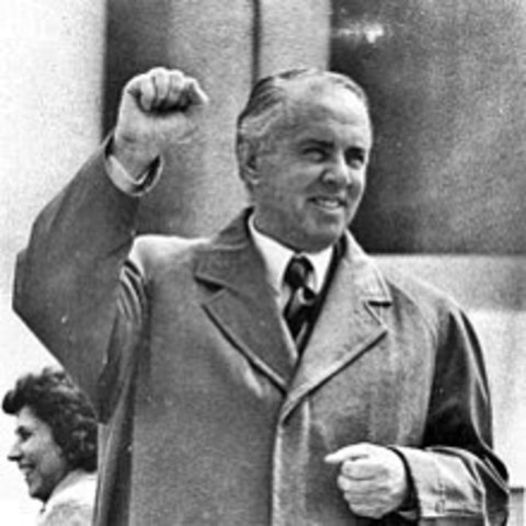 The government of Enver Hoxha in Albania is recognised by the Western powers.