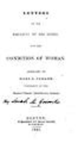 Sarah Grimke’s Letters on the Equality of the Sexes and the Condition of Women