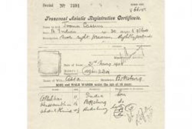 Gandhi burns registration cards