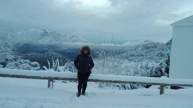 Nevó en mi pueblo por primera vez desde que nací