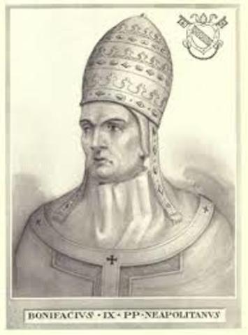 Pope of Rome Boniface IX Elected