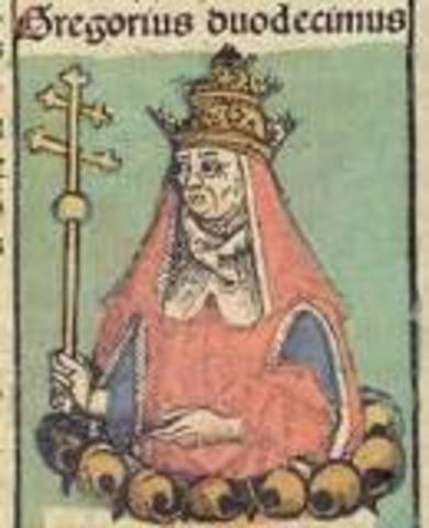 Pope of Rome Gregory XII elected