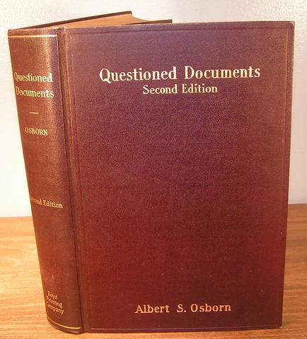 Publishing of "Questioned Documents"