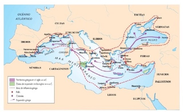 Comienza la colonización griega de Occidente