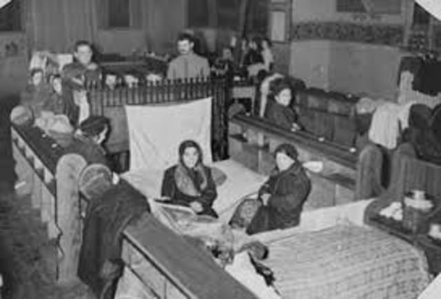 Jews were forced into ghettos.