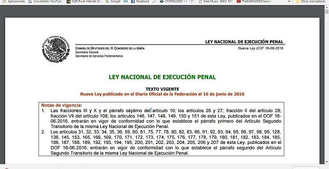 LEY NACIONAL DE EJECUCIÓN DE PENAS