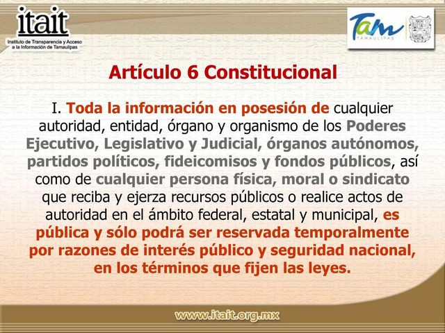 Artículo 6 de la Constitución Política de los Estados Unidos Mexicanos