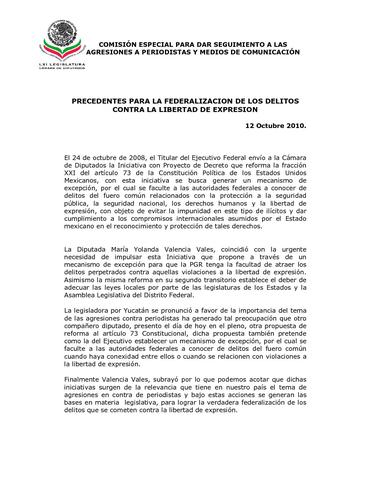 Aprobación de la Reforma al Articulo 73 Constitucional