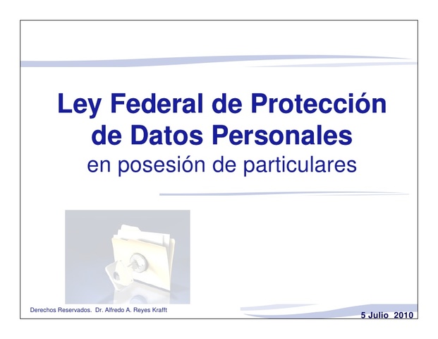 Ley Federal de Protección de Datos Personales