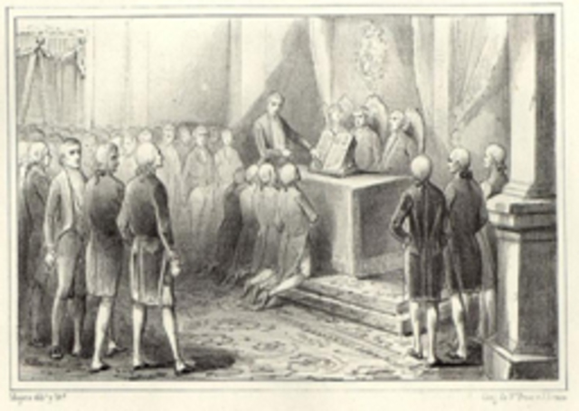 Apertura de las Cortes de Cádiz.