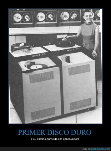 Evolución de los discos duros fue la época de las "lavadoras