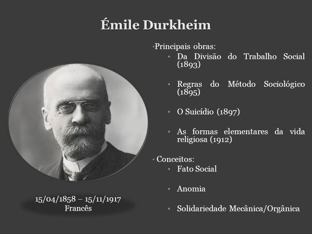 EMILIO DURKHEIM (1858-1917)