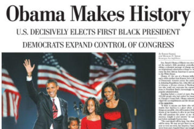 Obama was elected president of the United States.