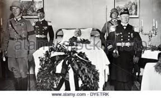 Death of German President von Hindenburg