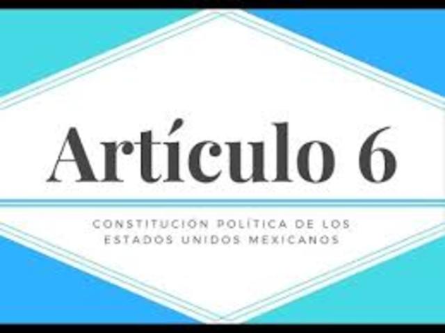Reforma al artículo 6º Constitucional.