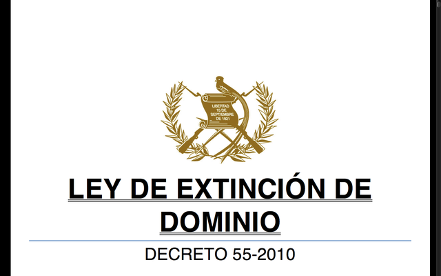 LEY EXTINCION DE DOMINIO