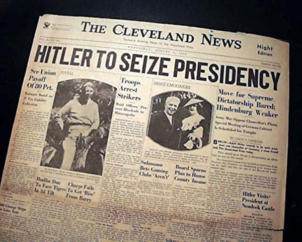 Hindenberg dies, Hitler gains more power