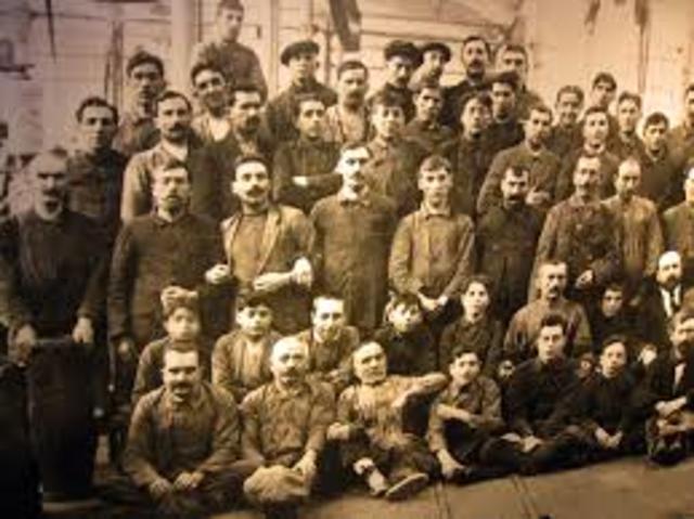 Inicio del movimiento obrero en España.