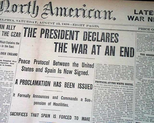 tratado de parís (el fin de la guerra hispano-estadounidense)
