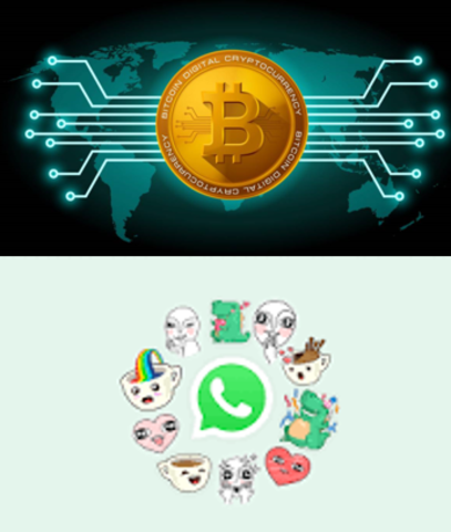 Aparecen el Bitcoin y WhatsApp
