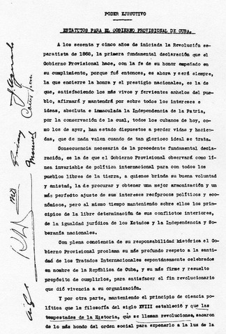 Estatutos para el Gobierno Provisional