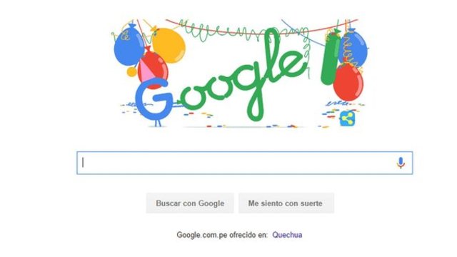 Google 18º aniversario