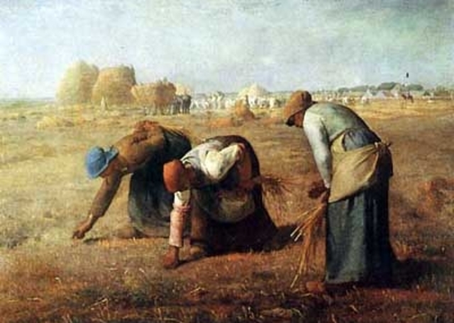 Les espigadores, obra de Millet (1875).