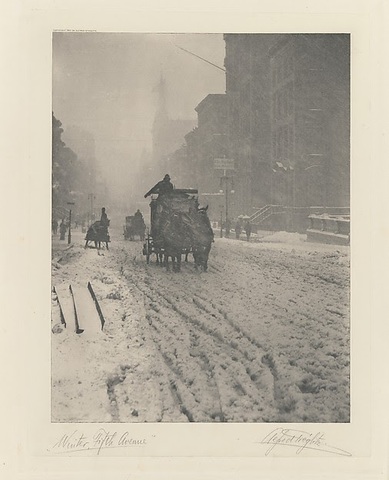 Hivern a la cinquena avinguda", A Stieglitz, 1893. Al Metropolitan Museum of Art.