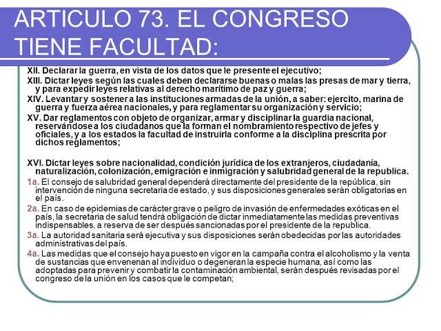 Reforma al Artículo. 73 Constitucional