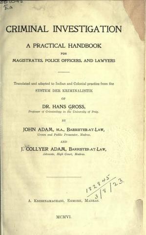 Published "Criminal Investigation"