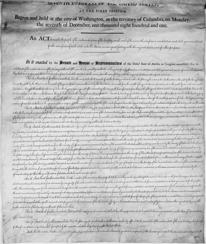 The Enabling Act is signed by Thomas Jefferson