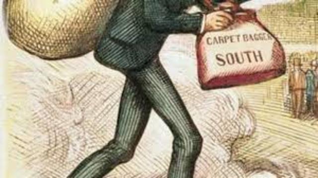 Arrival of Scalawags and Carpetbaggers in the South