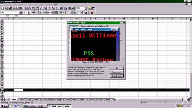 version excel 95